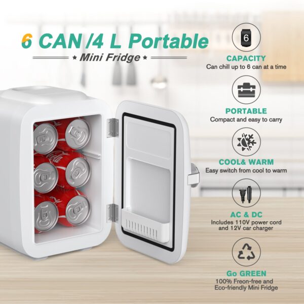 crownful 4 liter/6 can mini fridge
