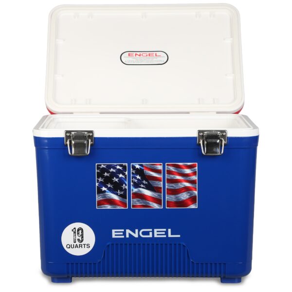 engel 19qt american flag drybox cooler
