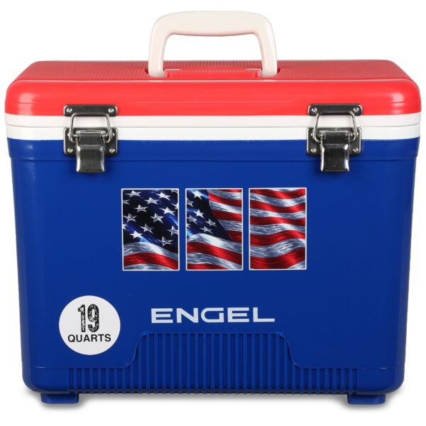 engel 19qt american flag drybox cooler