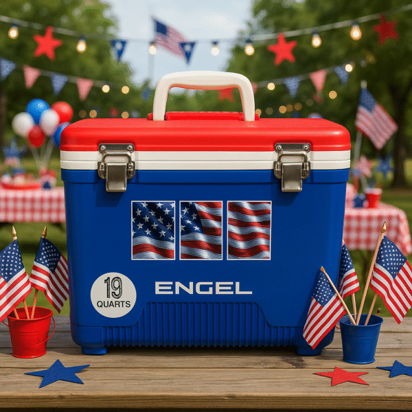 engel 19qt american flag drybox cooler